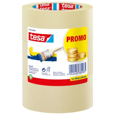 Afbeelding van Afplaktape Tesa 55342 basic promo 50mmx50m 3rollen