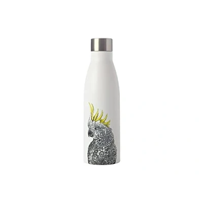 Afbeelding van Maxwell &amp; Williams Marini Ferlazzo Isolerende Waterfles met Grote Geelkuifkaketoe , Dubbelwandige Roestvrijstalen Thermosfles, Wit, 500 Milliliter