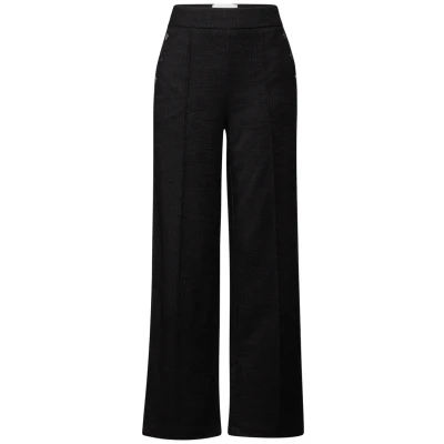 Afbeelding van STREET ONE bouclé broek, zwart, 42W / 30L