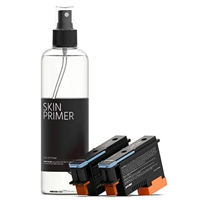 Afbeelding van Navulling inkt Prinker S zwart &amp; kleur, huidveilige kleurencosmetische primer spray, waterbestendig, huidveilig, festivals, feesten, sportevenementen, compatibel met S.