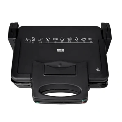 Afbeelding van Silva Homeline KG 2410 Contactgrill, 1700 W, antiaanbaklaag, grilloppervlak 20,3 x 30,3 cm, 2 thermostaatregelaars