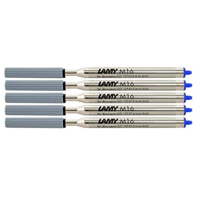 Afbeelding van Lamy M16 balpen met grote capaciteit, lijnbreedte: F (pak van 5, blauw)