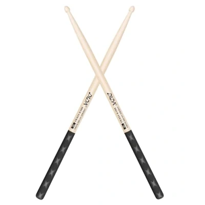 Afbeelding van drumsticks voor drums, natuurlijk massief hout, gewichtsgebalanceerd, antislip grip, live performance en drumstel oefenaccessoires, professionele beginners (American Hickory, 7A, 1