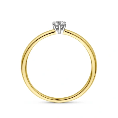 Afbeelding van Trendjuwelier huiscollectie Ring Diamant 0.10ct H SI Bicolor Goud