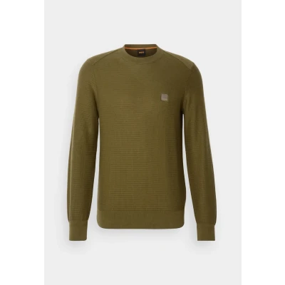 Afbeelding van HUGO BOSS heren Anion fijngebreide pullover in kasjmierblend de kleur Groen, maat: XXL
