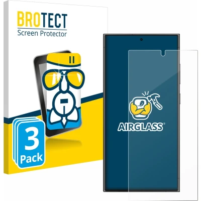 Afbeelding van BROTECT Screenprotector voor Samsung Galaxy S24 Ultra (case friendly) Folie Beschermfolie Beschermglas transparant (3 Stuks)