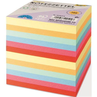 Afbeelding van Folia Notes, ft 90 x mm, vulling voor memokubus, geassorteerde kleuren memokubus
