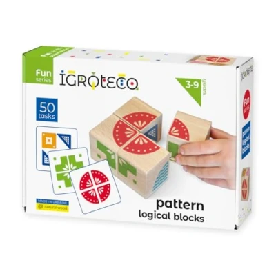 Afbeelding van Patroon logische blokken van hout gemaakt in de Oekraïne.