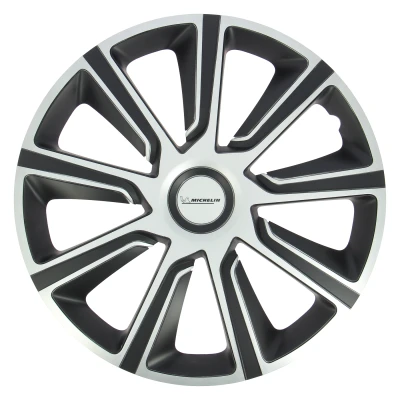 Afbeelding van Michelin Wieldoppen 16 inch zilver/zwart 4 stuks