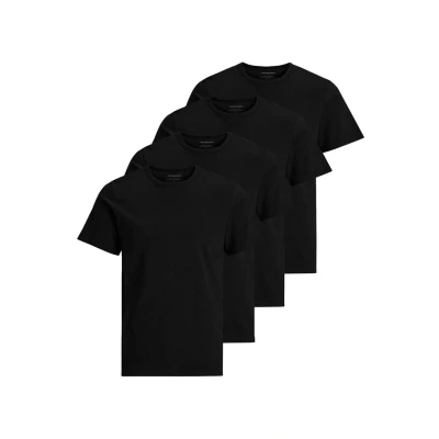 Afbeelding van Jack &amp; Jones CREW 4 PACK Tshirt basic, Heren, Maat: Large, Schwarz
