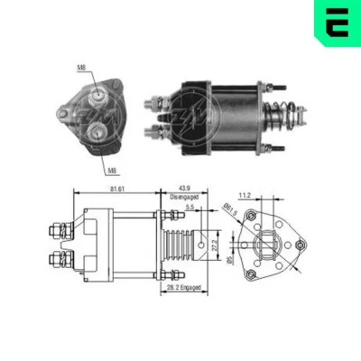 Afbeelding van ERA ZM1650 Magneetschakelaar, startmotor