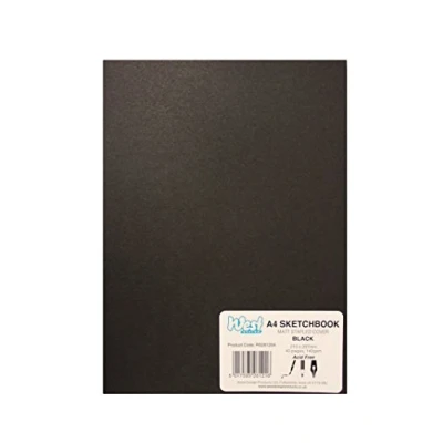 Afbeelding van RS261254 A4 Schetsboek MAT Zwart 140g