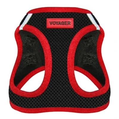 Afbeelding van Voyager Step in Air Hondentuig All Weather Mesh Vest Harnas voor kleine en middelgrote honden van Best Pet Supplies Red Trim, L