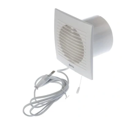 Afbeelding van Badkamerventilator diameter 100 mm WIT Trekkoord en stekker EE100WP