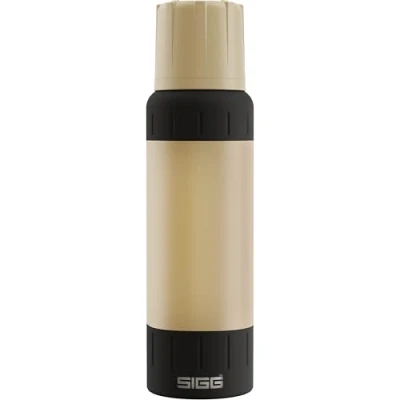 Afbeelding van SIGG Geïsoleerde drinkfles Thermosfles Alpine Star Caramel Sand, met beker 27 stuks warm, 100 stks koud compact &amp; robuust lekvrij BPA vrij outdoor, kamperen en wandelen beige 1 l