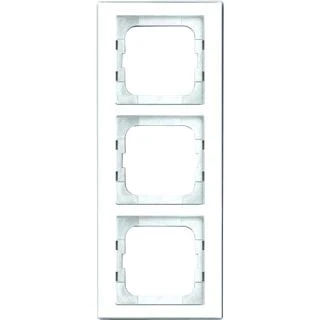 Afbeelding van Abb busch jaeger axcent 3 voudig afdekraam montage vert hori klem glans wit glas ip20 2cka001754a4439