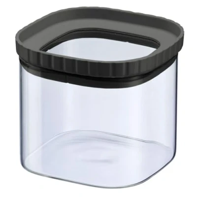 Afbeelding van Westmark Glazen Pot met Siliconen Deksel Praktische opbergpot deksel, Ideaal voor het bewaren van pasta, kruiden, thee, snoep en veel meer, Vierkant, Stapelbaar 655 ml