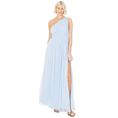 Afbeelding van Anaya with Love Dames Maxi Een Koude Schouder Jurk met Split Mouwloos Prom Bruiloft Gast Bruidsmeisje Balavondjurk, Lichtblauw, 32