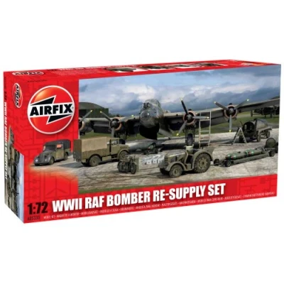 Afbeelding van Airfix modelset A05330 WWII RAF bommenwerper bevoorradingsset Modelbouwset Plastic modeldioramasets voor volwassenen en kinderen vanaf 8 jaar, set inclusief sprues stickers Schaalmodel 1:72