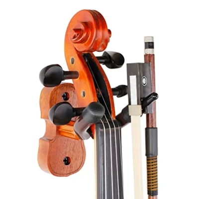 Afbeelding van Wall Mount Viool Hanger Haak, Mahonie Hout Houder Stand Voor Home Studio String Instrument Accessoires