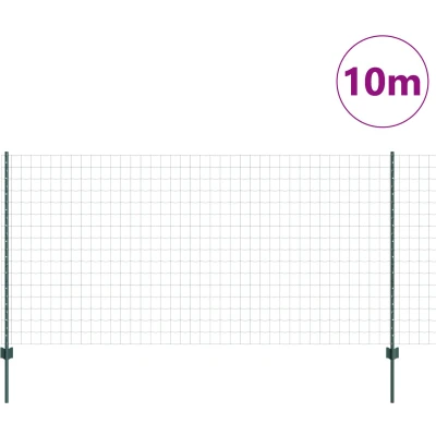 Afbeelding van vidaXL Tuinhekje Set van 2 Groen Metaal 10 x 1.2 m Uitbreidbaar