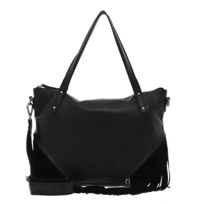Afbeelding van FREDsBRUDER Leren Schoudertas Frim Collection Tin Shoulder Bag Black Zwart