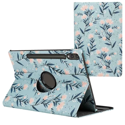 Afbeelding van Samsung Galaxy Tab S9 Plus Hoes: iMoshion 360 Draaibare Design Bookcase 2.0 Flowers Kunstleder Tablet Hoezen
