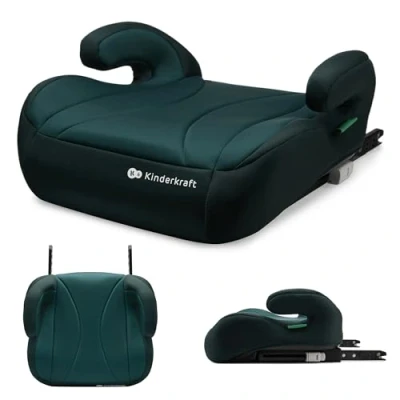 Afbeelding van Kinderkraft I BOOST lichtgewicht Zitverhoger met ISOFIX bevestigd SIZE 135 150 cm Groente