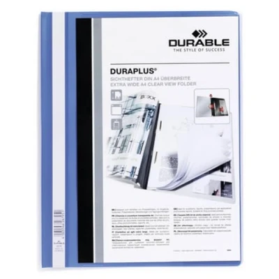 Afbeelding van Snelhechtmap Durable Duraplus A4 blauw 25 stuks
