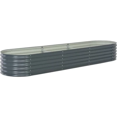 Afbeelding van Plantenbak verhoogd 320x80x44 cm gegalvaniseerd staal grijs
