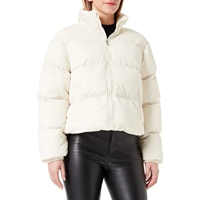 Afbeelding van Urban Classics Puffer Winterjas, Dames, Maat: 4XL, Whitesand