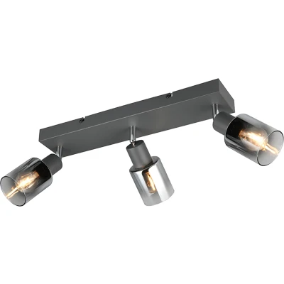 Afbeelding van Trio 3 lichts plafondlamp Cadiz zwart R81783042
