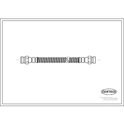 Afbeelding van CORTECO 19033585 Remslang Achteras 280mm HYUNDAI: Getz (TB) 1.6, 1.3 i, 1.1, 1.3, 1.4 1.5 CRDi GLS, 2002 2010