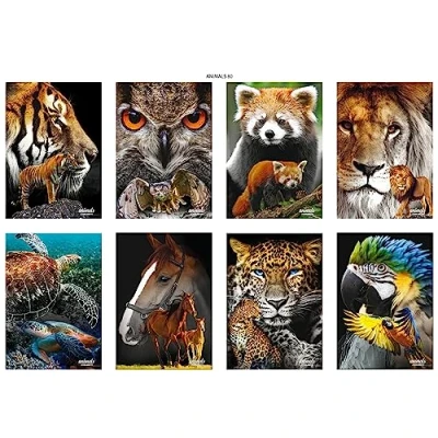 Afbeelding van Blasetti Maxi schriften A4 80 g geruit 10 mm dieren (10 stuks)