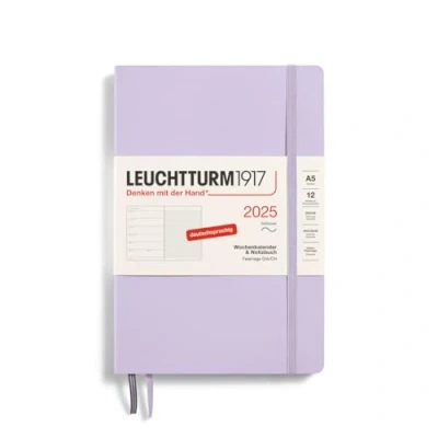 Afbeelding van LEUCHTTURM1917 370507 weekkalender &amp; notitieboek medium (A5) 2025, zachte kaft, lila, Duits