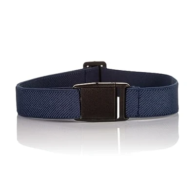 Afbeelding van Olata Elastische Kinder Riem met Plastic Sluiting (5 15 Jaar). Donkerblauw