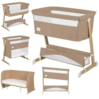 Afbeelding van Lionelo Thomi Plus Co Sleeper 5in1 Kinderbedje Wieg Kinderbox tot 15kg 7 standen hoogteverstelling