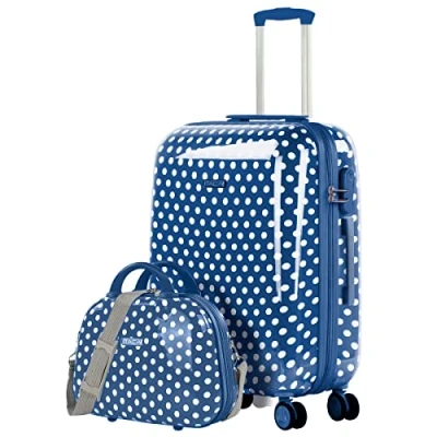 Afbeelding van ITACA Koffer Set Reiskoffer set. Kofferset voor Elke Reis Handbagage &amp; Trolley Koffers met Wielen Ultiem Reisgemak 702460B, Blauw