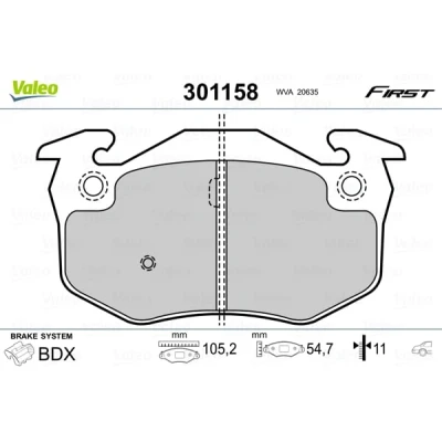 Afbeelding van Valeo Remblokset 301158