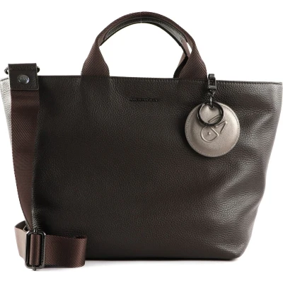 Afbeelding van MANDARINA DUCK Leren Schoudertas Shopper Mellow Leather Crossover Mole Bruine
