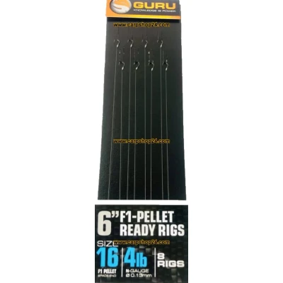 Afbeelding van Guru 6&quot; F1 Pellet Ready Rig (8 rigs) Maat : 0.13mm haak 16