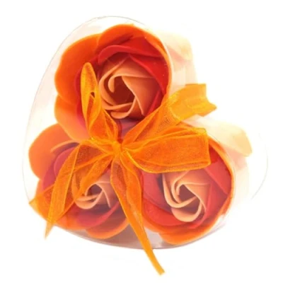 Afbeelding van zeep Bloemen Peach Roses Set van 3 badkamerdesign luxe