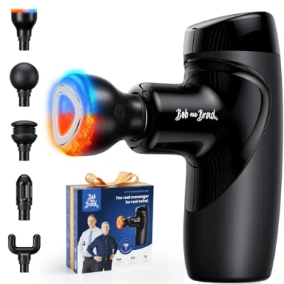 Afbeelding van Mini Massagepistool met Warmtebehandeling, Bob and Brad M7 Plus Draagbaar Diepe Weefsel Massagepistool, Handmassagepistool voor Pijnverlichting en Spierherstel, Geweldig Kerstcadeau