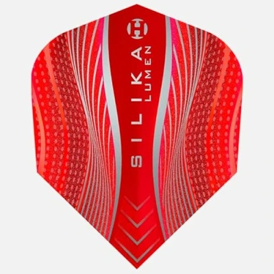 Afbeelding van Harrows Lumen No6 dartpijlen 5 x sets (15 flights totaal) I 100 micron premium extra sterk gemaakt in het Verenigd Koninkrijk, professionele dartaccessoires, rode