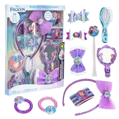 Afbeelding van Disney Frozen 2 Townley Girl 20 stuks haaraccessoires set voor kinderen Verjaardagscadeauset bevat spiegel, hoofdbanden, haarclips Perfect feestjes, logeerpartijen en make overs Leeftijd 3+