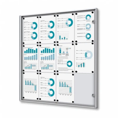 Afbeelding van Vergrendelbaar Notitiebord Indoor Economy B1 Brandwerend 12x A4