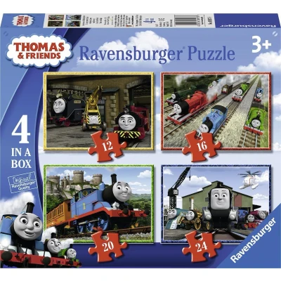 Afbeelding van Ravensburger Thomas &amp; Friends 4in1box puzzel 12+16+20+24 stukjes kinderpuzzel