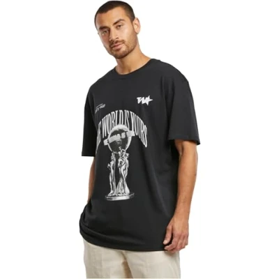 Afbeelding van Mister Tee YOUR World Tshirt print, Heren, Maat: XXL, Black