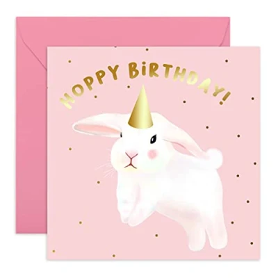 Afbeelding van Central 23 Leuke verjaardagskaart Voor dochter &#039;Hoppy Birthday&#039; Konijn Verjaardagskaarten Zoete Gelukkige Verjaardag Haar Nichtje Kleindochter