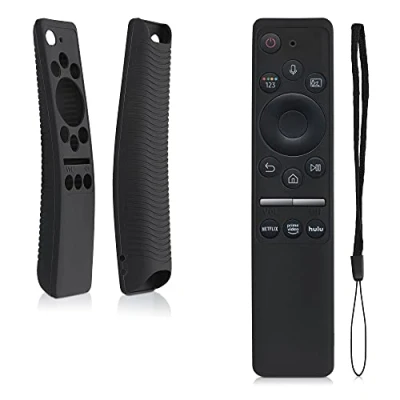 Afbeelding van kwmobile hoes geschikt voor Samsung BN59 01312A / 01312B Siliconen anti slip afstandsbediening in zwart